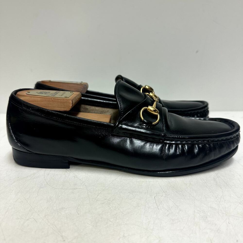 FULL RESOLE Gucci Men's Horsebit 1953 Loafer Bit Black Made in Italy UK 7 US 8 D - Picture 4 of 12